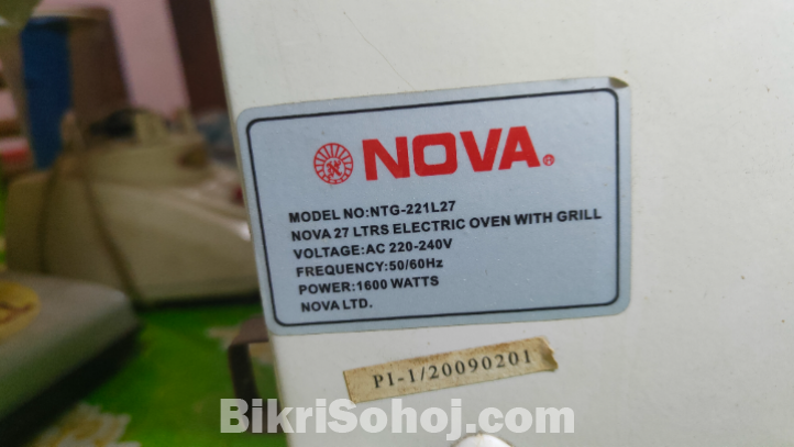 NOVA 27 LTRS ELECTRIC OVEN WITH GRILL